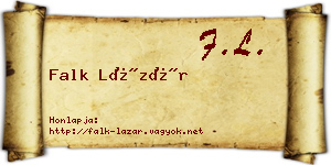 Falk Lázár névjegykártya